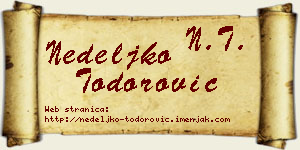 Nedeljko Todorović vizit kartica